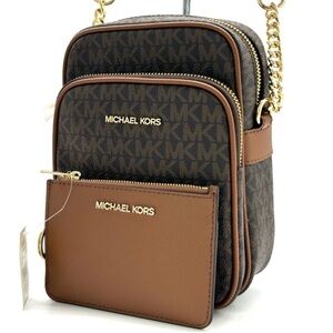Michael Kors JST Medium Logo Crossbody & Matching Coinpouch Card Case Wallet